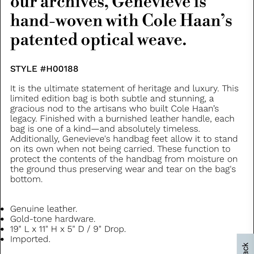 Cole Haan Genevieve Woven Leather Handbag - Picture 3 of 8